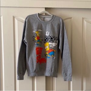 SIMPSONS Gray El Bart Men Sweater. Size M